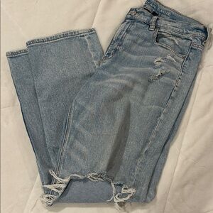 American Eagle Outfitters Women's Ripped Light Blue Jeans